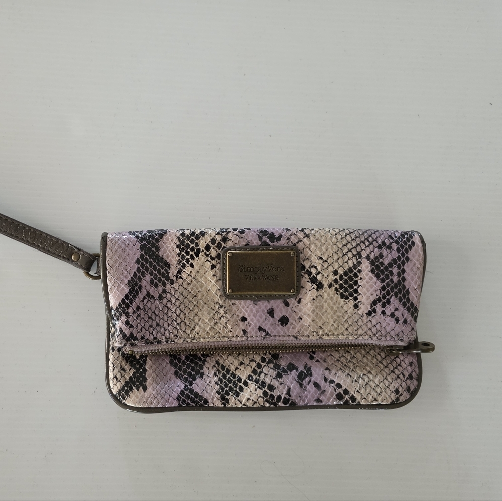 Simply Vera Vera Wang Pink and Black Clutch